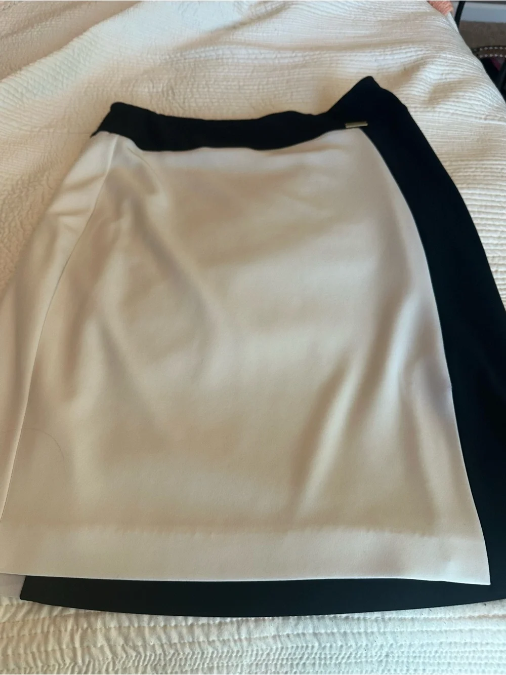 Joseph Ribkoff Black and White Colorblock Pencil Skirt